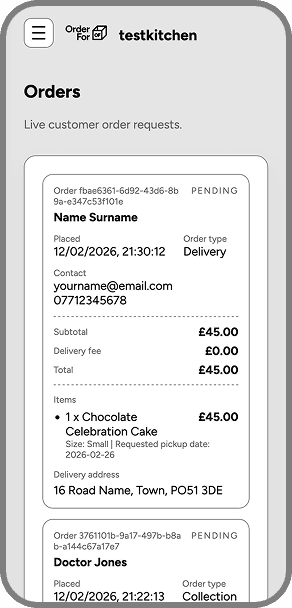 Maker storefront on mobile